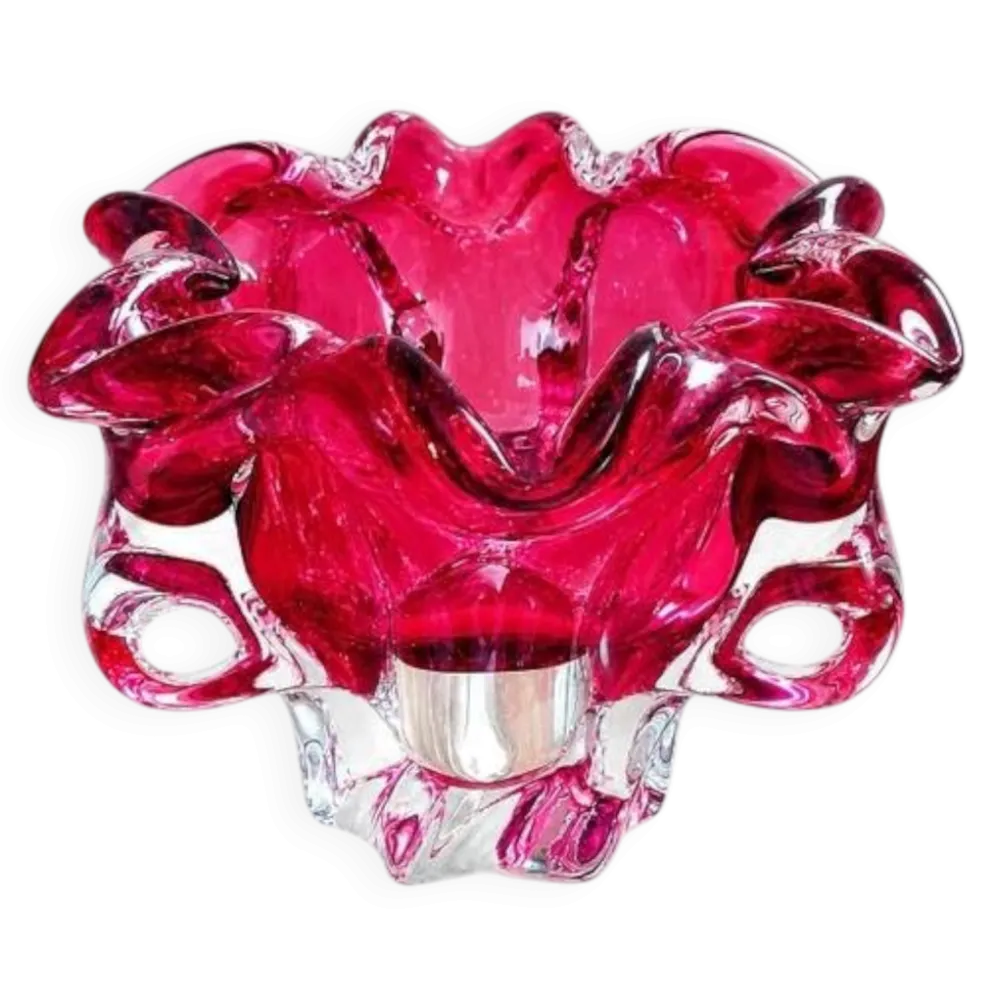 Coupe en verre de bohème Josef Hospodka 1960