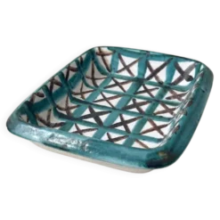 Coupelle rectangulaire en céramique de R. Picault, années 60