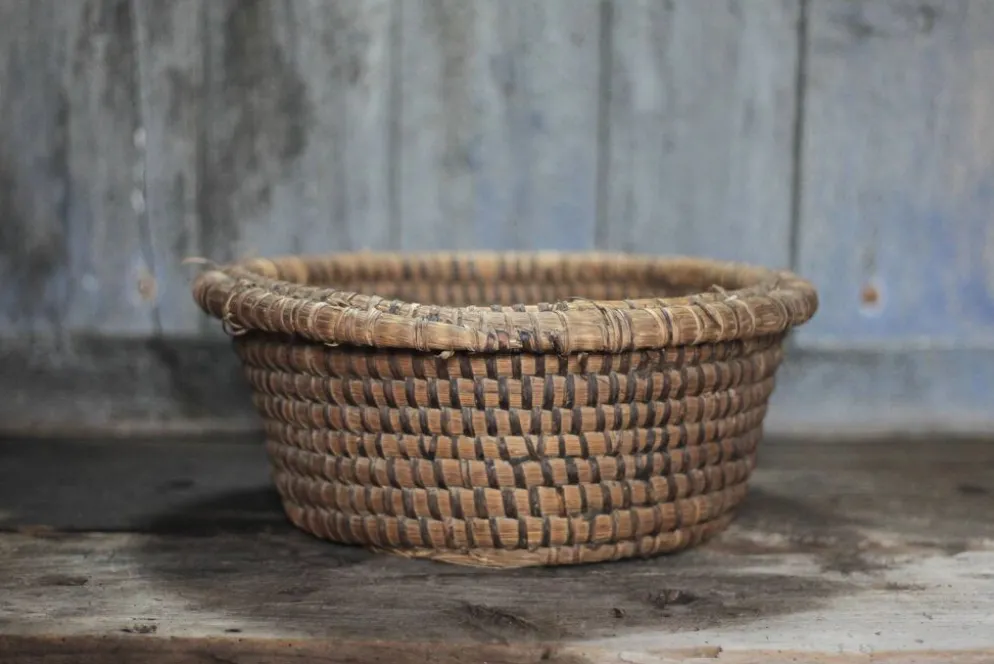 Coupe osier ancienne, bourgne paille et ronce, coupe tressé, campagne