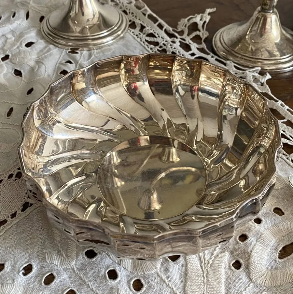 Coupe, vide-poche en argent ARVAL, Luciano Sacco, Valaza