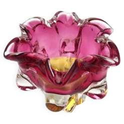 Coupe Vide-Poche Josef Hospodka Chribska Sommerso Rose 14cm 1.78kg