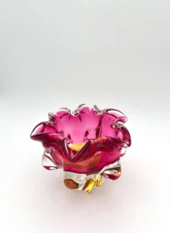 Coupe Vide-Poche Josef Hospodka Chribska Sommerso Rose 14cm 1.78kg