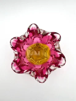 Coupe Vide-Poche Josef Hospodka Chribska Sommerso Rose 14cm 1.78kg