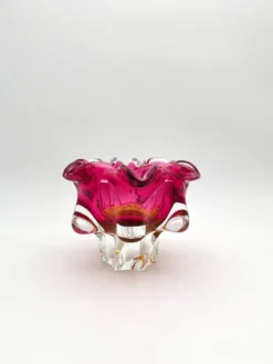 Coupe Vide-Poche Josef Hospodka Chribska Sommerso Rose 14cm 1.78kg