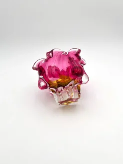 Coupe Vide-Poche Josef Hospodka Chribska Sommerso Rose 14cm 1.78kg