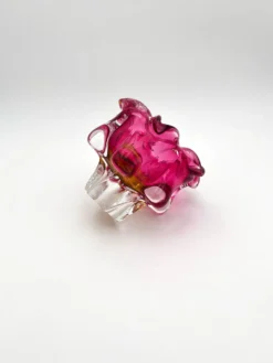Coupe Vide-Poche Josef Hospodka Chribska Sommerso Rose 14cm 1.78kg