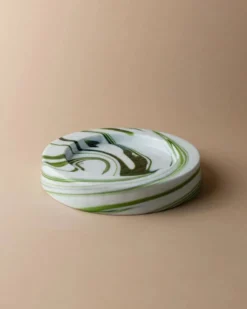 Coupe vintage en verre de Murano tourbillon vert - Sergio Asti pour Venini - Cendrier ou coupe - Italie années 1970 - Décoration de table intemporelle, idée cadeau