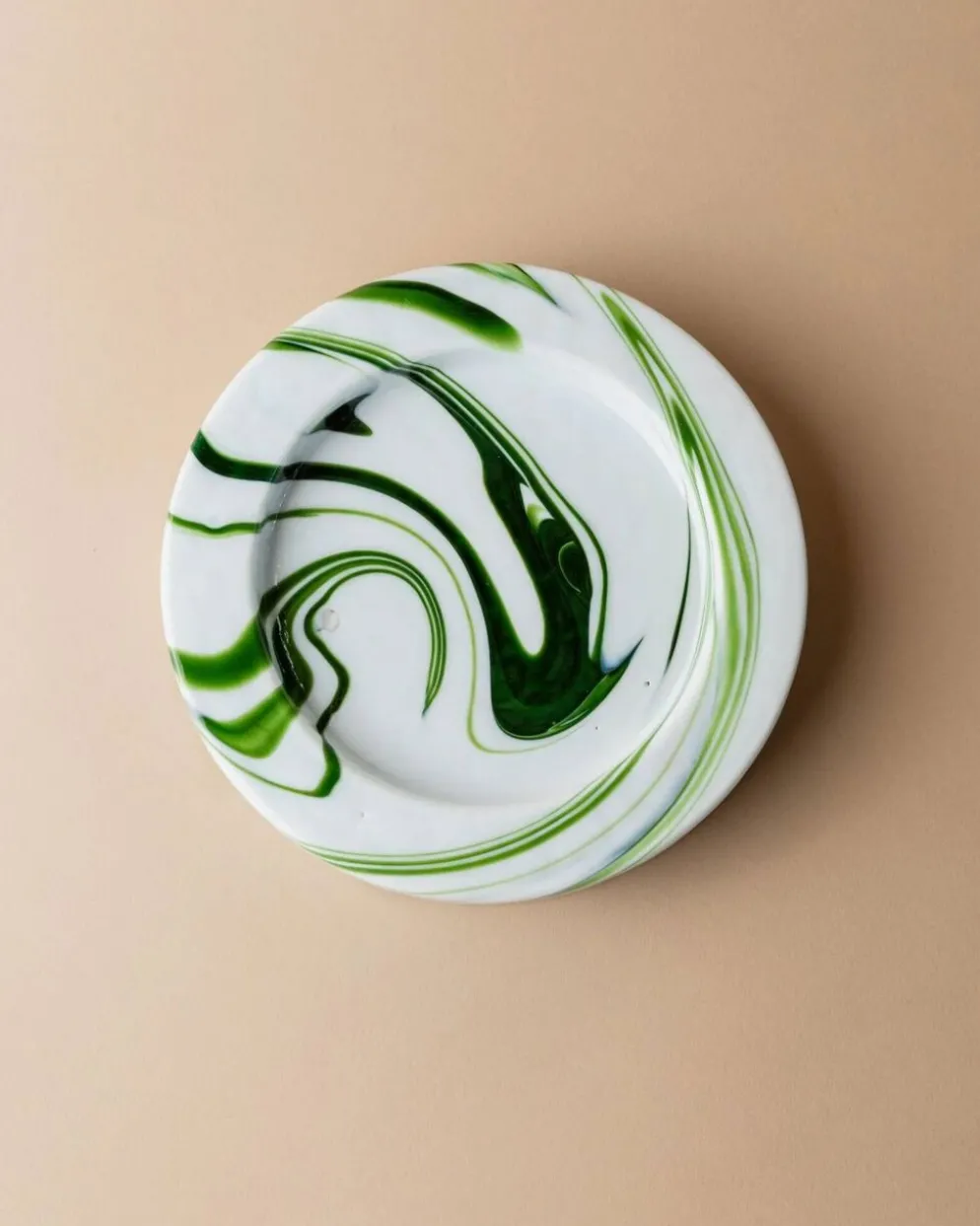 Coupe vintage en verre de Murano tourbillon vert - Sergio Asti pour Venini - Cendrier ou coupe - Italie années 1970 - Décoration de table intemporelle, idée cadeau