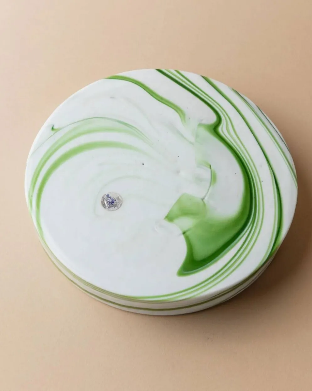 Coupe vintage en verre de Murano tourbillon vert - Sergio Asti pour Venini - Cendrier ou coupe - Italie années 1970 - Décoration de table intemporelle, idée cadeau