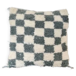 Coussin berbère Damier Gris Béni Ouarain