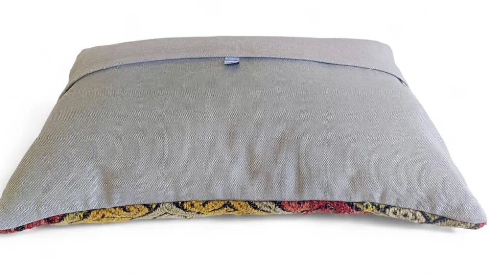 Coussin en kilim en laine tissé à la main vintage, style mauresque, milieu du 20e siècle