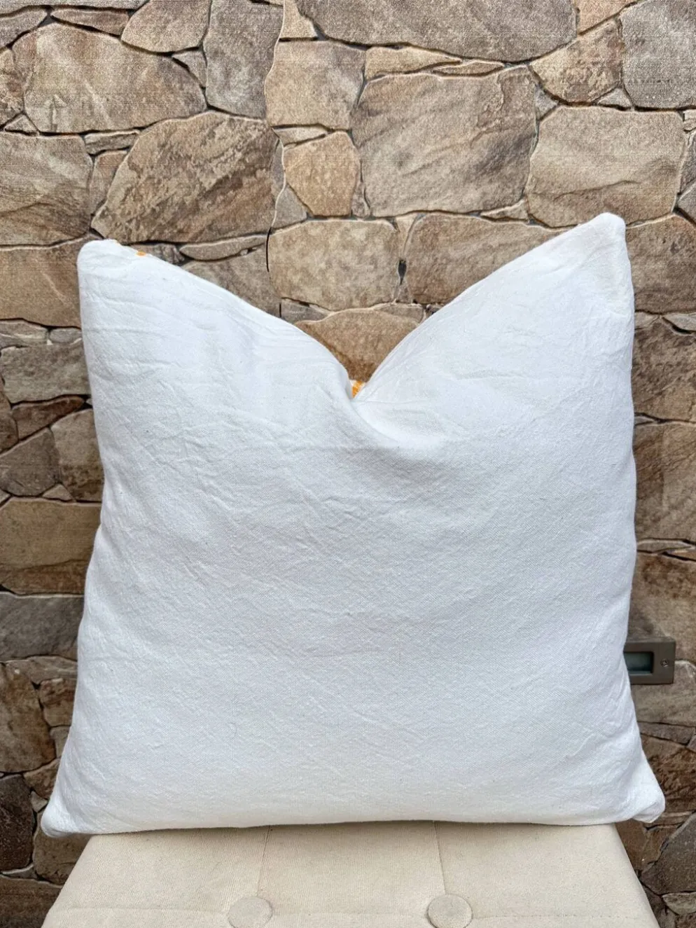 Coussin en laine berbère fait main : Coussin Kilim marocain (45x45cm)
