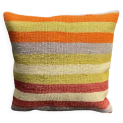 Coussin en laine turque rayé
