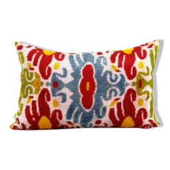 Coussin en velours İkat