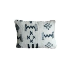 Coussin kilim géométrique noir & blanc