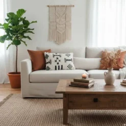 Coussin kilim géométrique noir & blanc