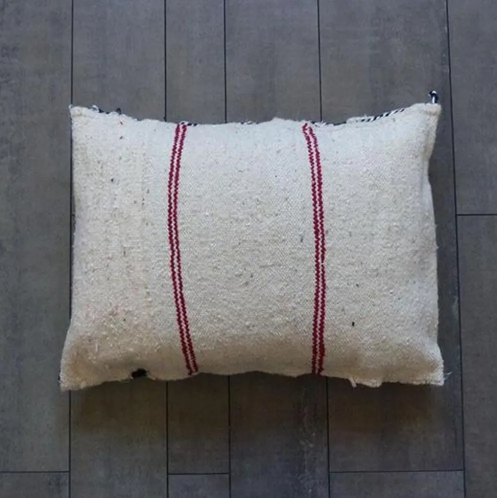 Coussin kilim marocain crème