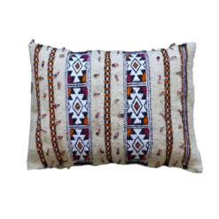 Coussin kilim marocain crème