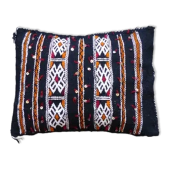 Coussin kilim marocain noir