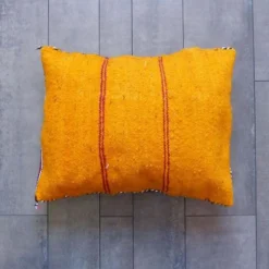 Coussin kilim marocain orange