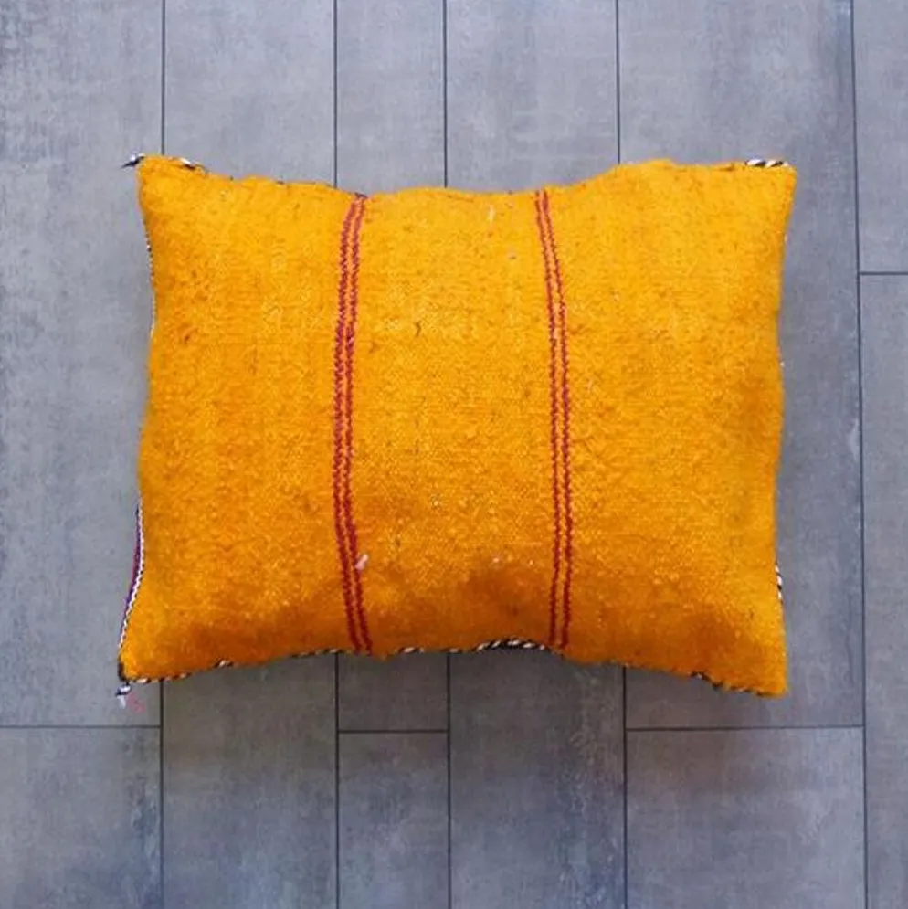 Coussin kilim marocain orange
