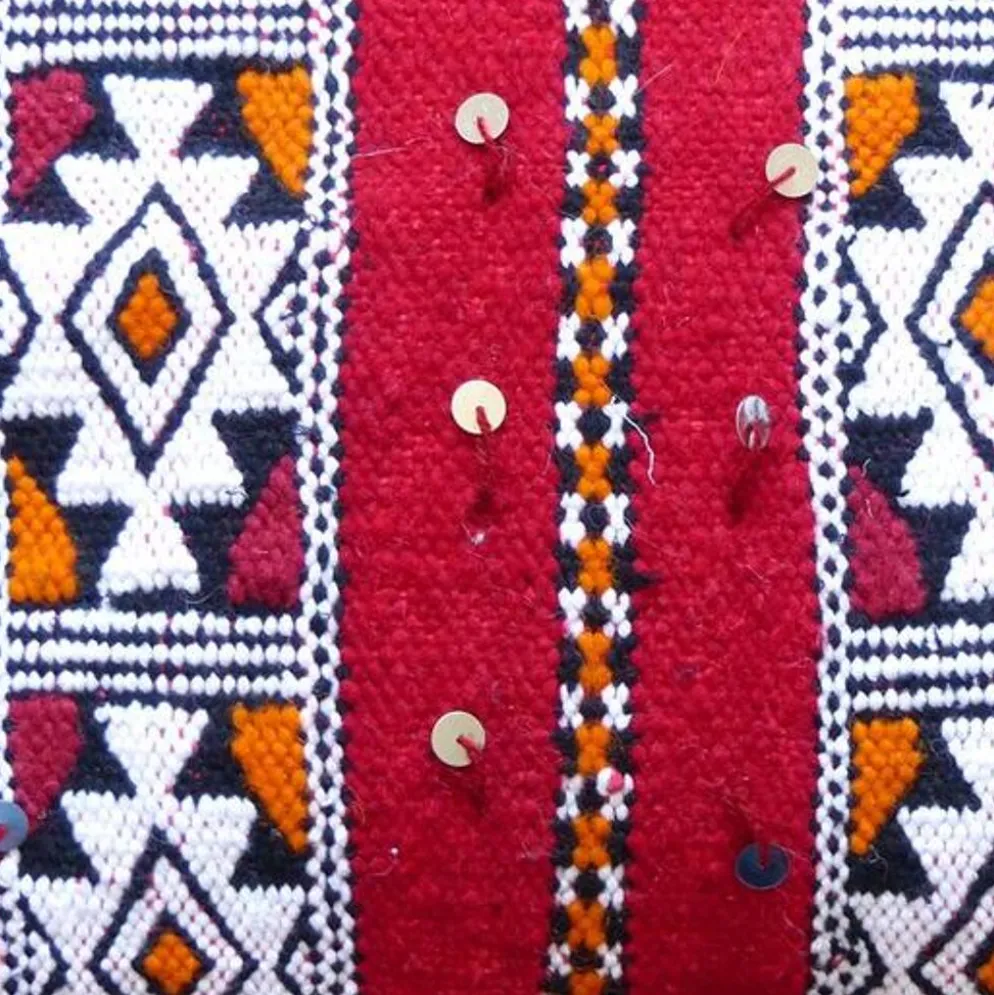Coussin kilim marocain rouge