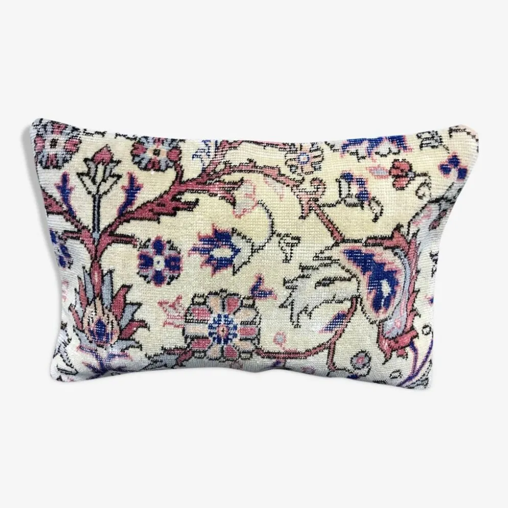 Coussin lombaire en tapis dégradé fait main 40x60cm