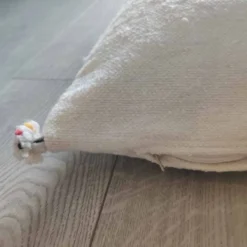 Coussin marocain blanc en coton