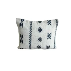 Coussin marocain kilim noir et blanc