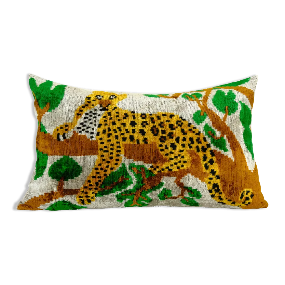 Coussin tigre Ikat