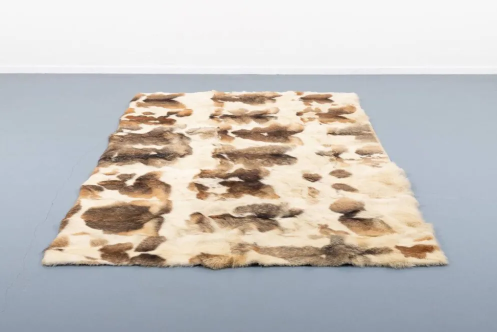 Couverture/tapis en fourrure design italien de Pietro Bruno