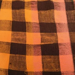 couverture vintage Haik à carreaux du maroc - 174 x 257 cm