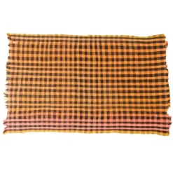 couverture vintage Haik à carreaux du maroc - 174 x 257 cm
