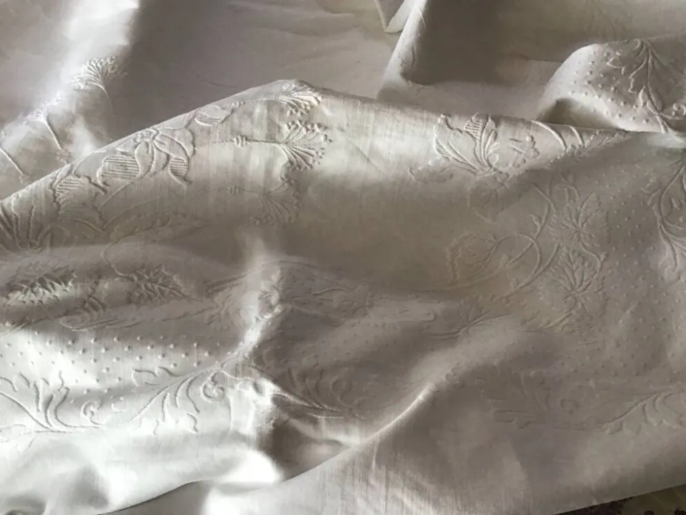Couvre lit coton blanc