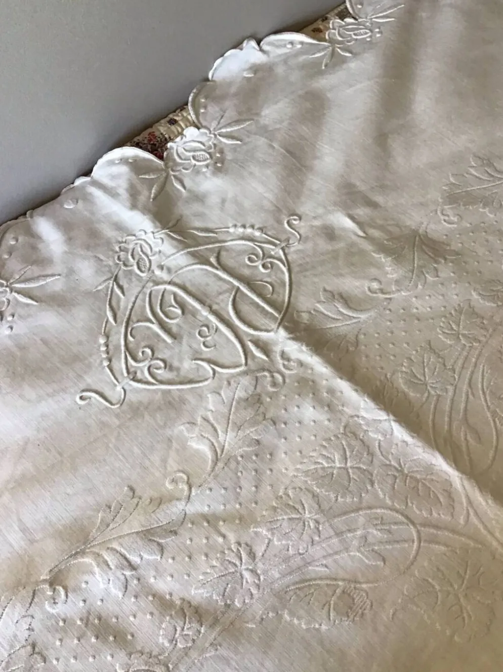 Couvre lit coton blanc
