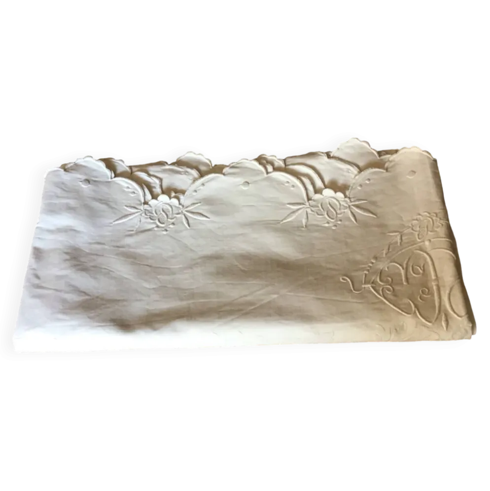 Couvre lit coton blanc