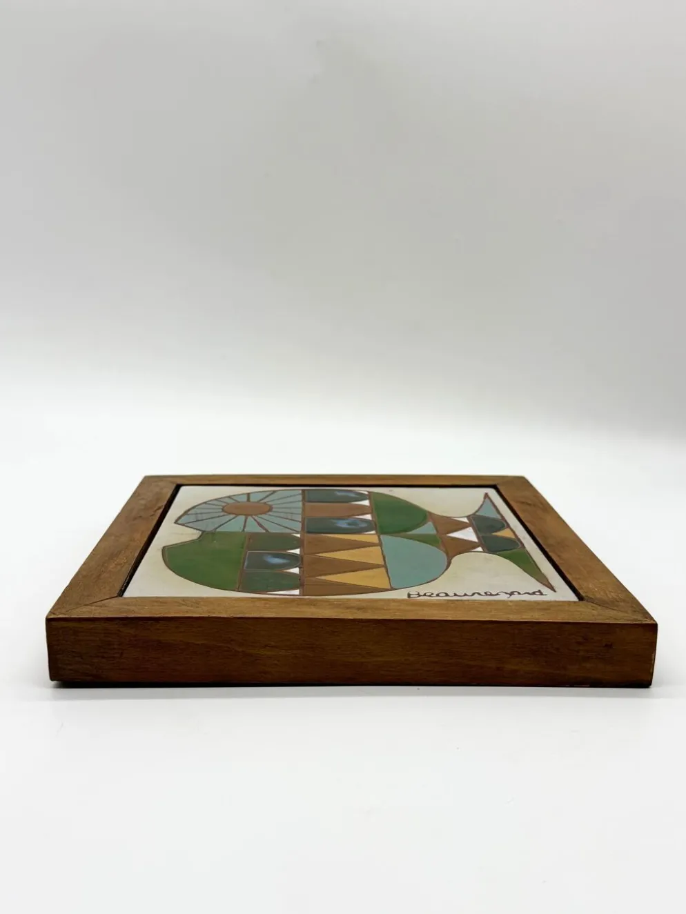 Céramique murale « poisson » signée Beauregard, 1960