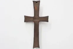 Croix en céramique émaillée rouge par Vandeweghe pour Amphora, Belgique, vers 1960