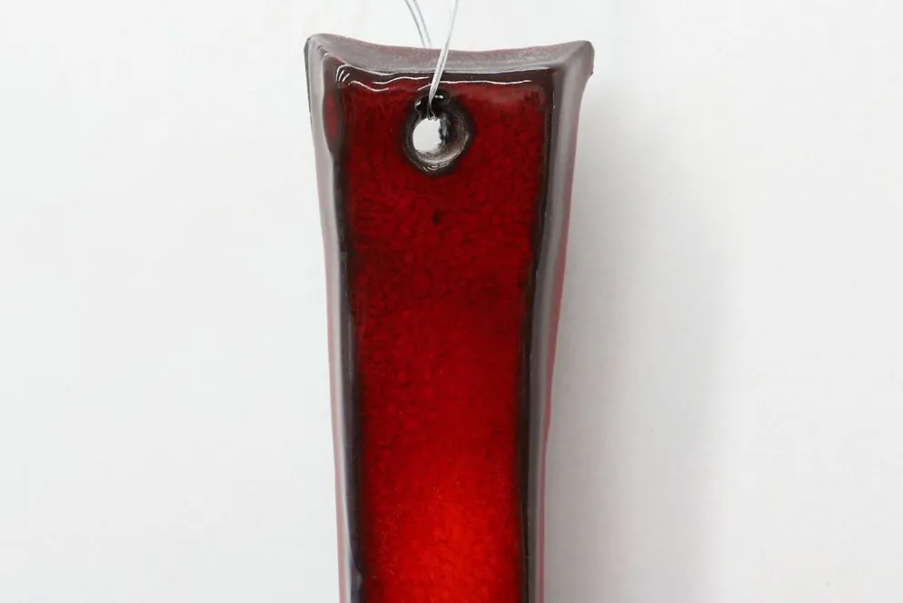 Croix en céramique émaillée rouge par Vandeweghe pour Amphora, Belgique, vers 1960