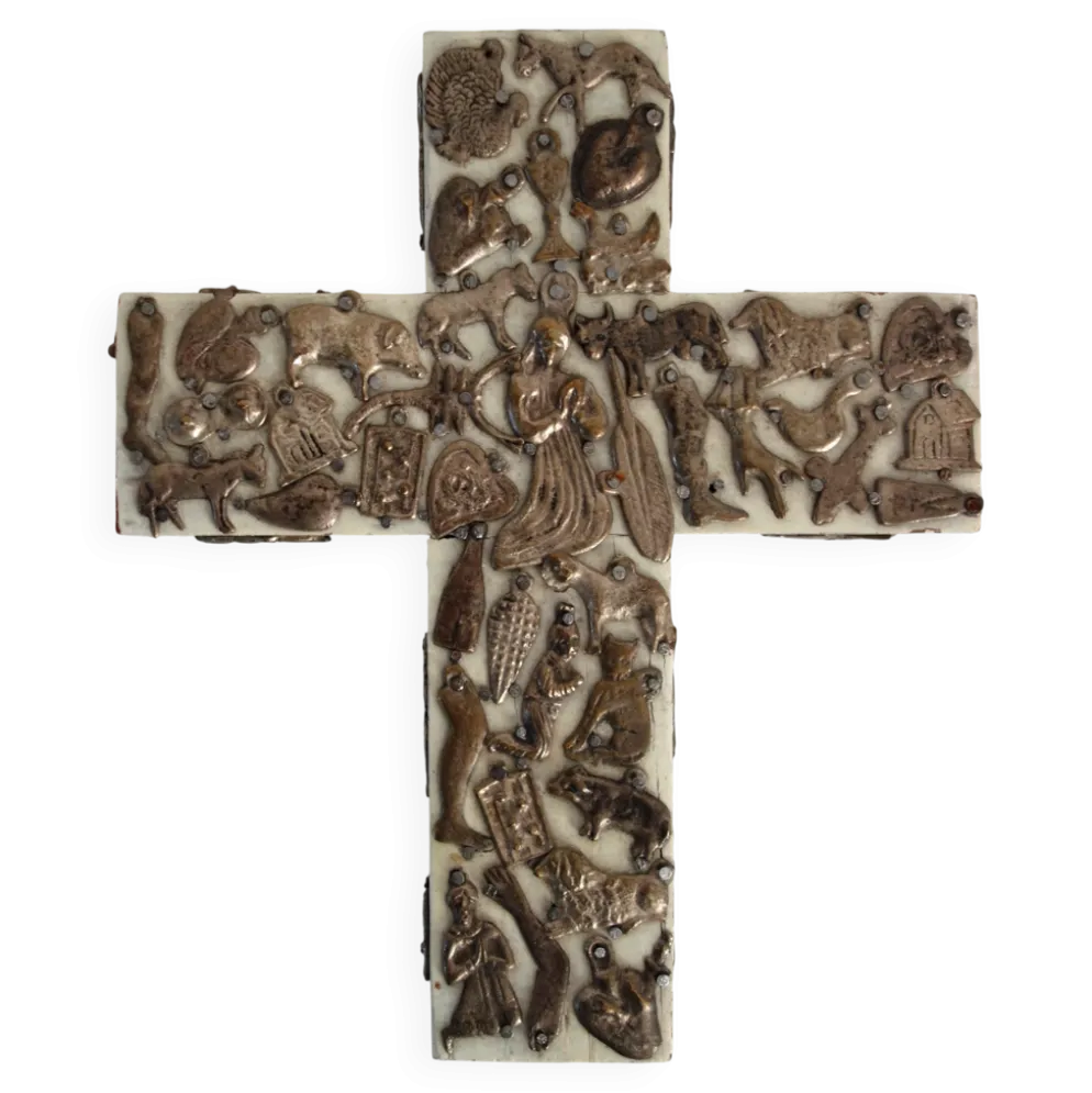 Croix Milagro par Estela Ogazon Art folklorique religieux, Mexique