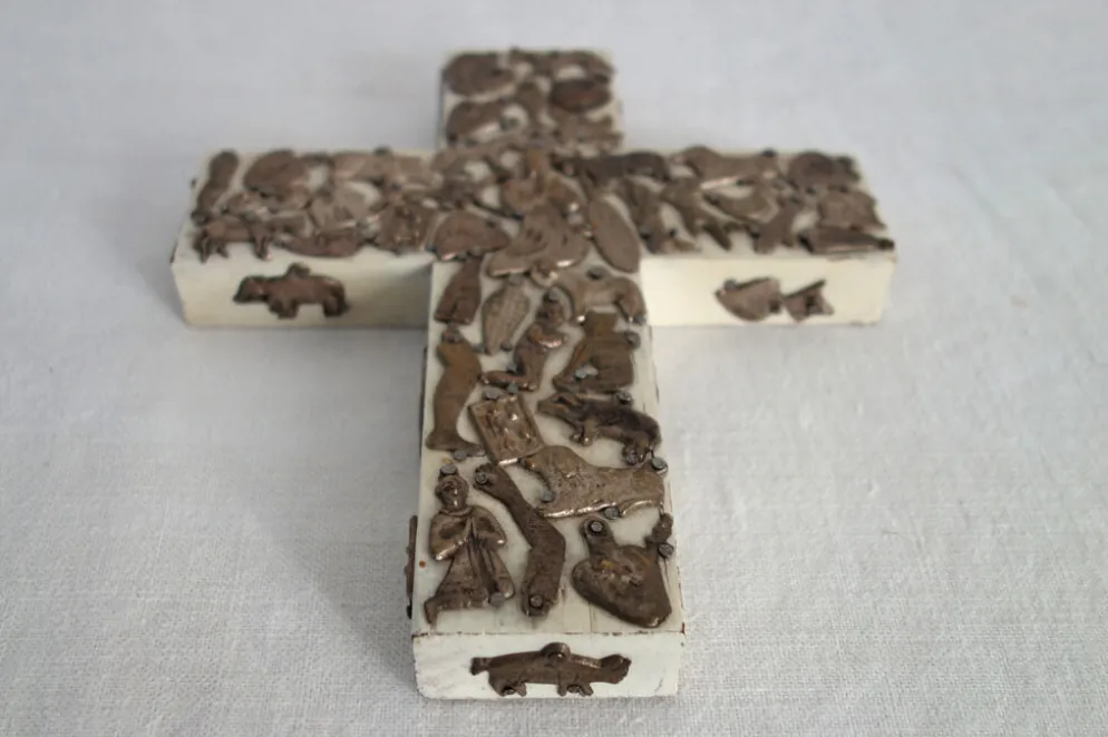 Croix Milagro par Estela Ogazon Art folklorique religieux, Mexique