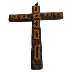 Croix murale en bronze Alfieri Gardone pour Jacques Lauterbach 1960