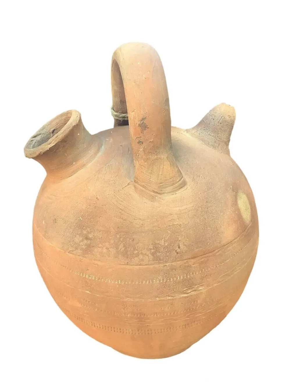 Cruche ancienne en terre cuite dite " Gargoulette"