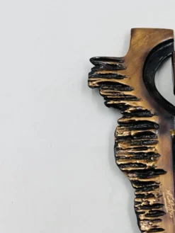 Crucifix en bronze brutaliste
