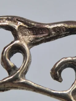 Cuillère coquille en argent 800 religieuse Italie Padoue années 1950