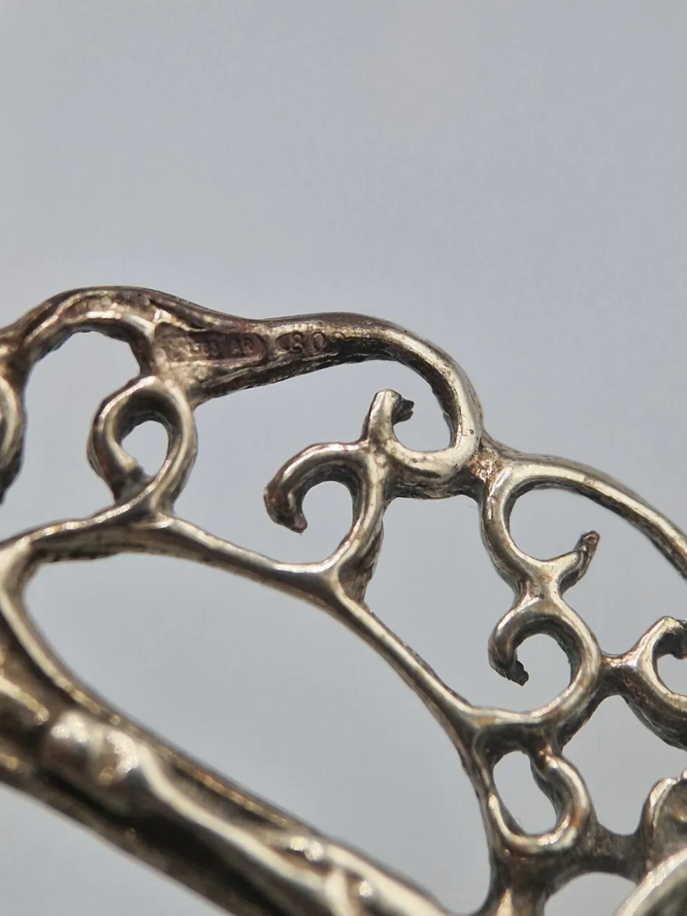 Cuillère coquille en argent 800 religieuse Italie Padoue années 1950