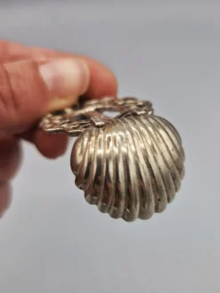 Cuillère coquille en argent 800 religieuse Italie Padoue années 1950