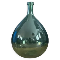 Dame-jeanne ancienne en verre vert