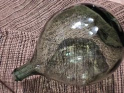 Dame jeanne ancienne verre fumé vert