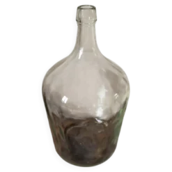 Dame-jeanne, bonbonne en verre transparent